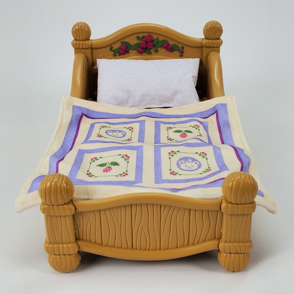 Fisher-Price Loving Family Dollhouse Bed 1998 Trundle Sofa Berry 71464 Vintage